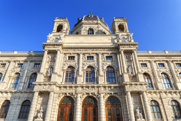 Fototapeta na wymiar Building of the Natural History Museum in Vienna, Austria