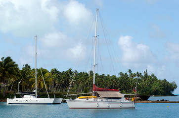 Port of Aitutaki in Aitutaki Lagoon Cook Islands