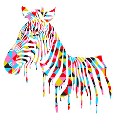 Abstract zebra - vector illustration