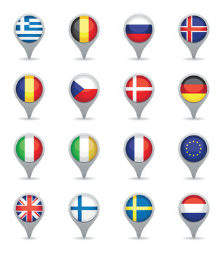 european flag pointers