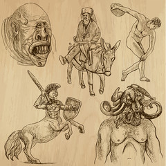 Traveling series: GREECE (set no.4) - drawings into vector set