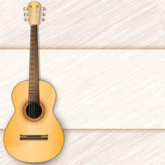 Obraz premium Abstract music background with guitar and copy-space