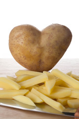 Heart shaped potatoe