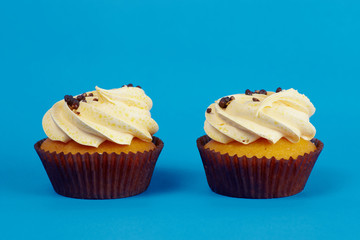 Cupcakes on the blue