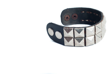 Rusty stud on white background