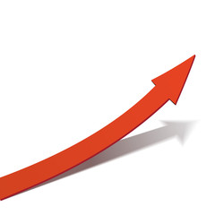 Business Graph, red arrow vector illustration