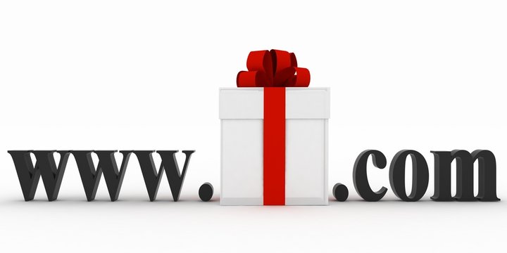 Concept of visiting e-business website. 3d illustration
