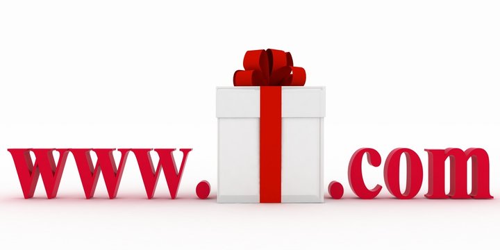 Concept of visiting e-business website. 3d illustration