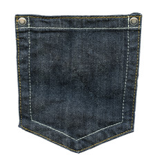 jeans pocket isolated on white