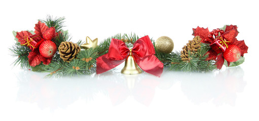 Composition of the Christmas decorations isolated on white