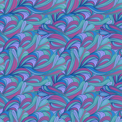 Seamless abstract pattern, waves background