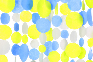 Decorative felt garland isolated on white