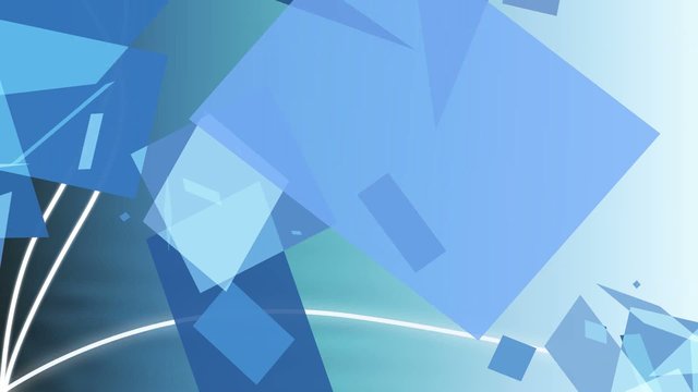 Glowing Lines and flying squares