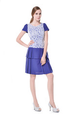 full-length portrait of beautiful young girl posing