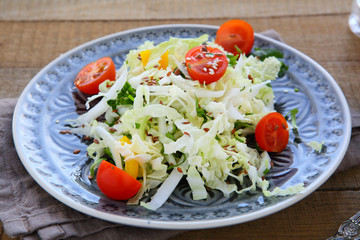 fresh salad with Chinese cabbage