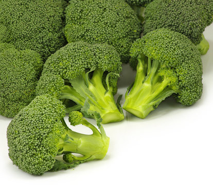 Isolated image of a ripe broccoli on a white background