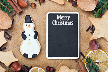 baking Christmas cookies