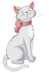 hübsche weiße Katze