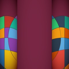 Greeting card, invitation with ornaments