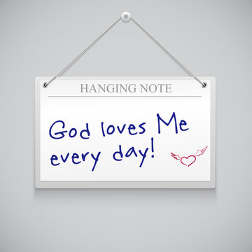 Hanging note board