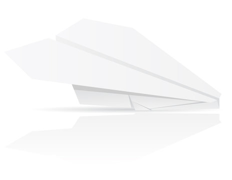 origami paper plane vector illustration