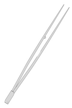 cartoon image of medical forceps