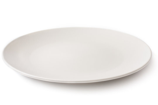Empty plate on a white background