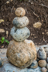 Fototapeta na wymiar Stone cairns