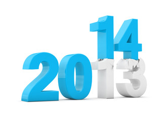 New year 2014 3d render