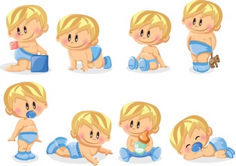 Векторная иллюстрация мальчиков