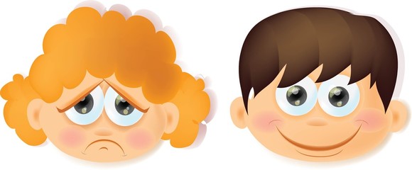 Мультфильм смешной дети с эмоциями