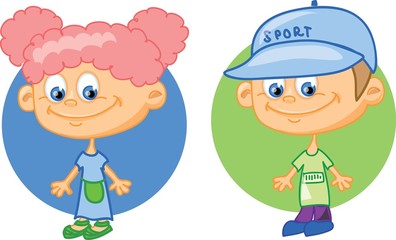 Симпатичные карикатуры дети