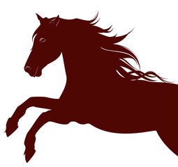 horse in motion, illustration