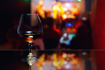 snifter with brandy