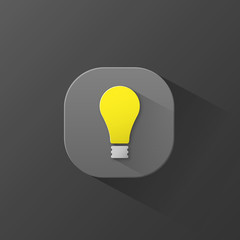 LIGHT BULB ICON (button symbol 3D ideas innovation)