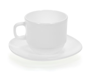 Cup with a saucer close up