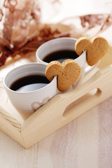 coffee with cookie