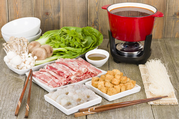 Szechuan Hot Pot - Spicy Chinese hot pot meal.