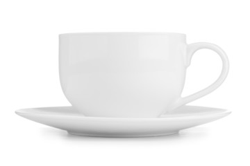 white tea cup isolated on white