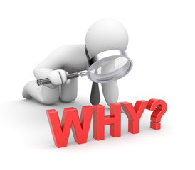 Businessman looking at the problem