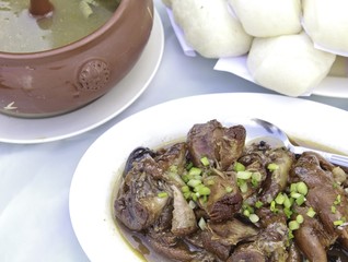 Stewed pork leg