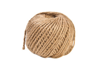 coil of rope on a white background