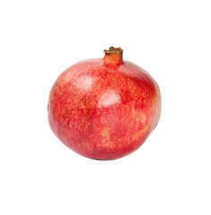 ripe red pomegranate on a white background