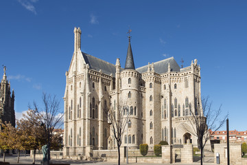 Fototapeta na wymiar Episcopal palace of Astorga, Leon, Castilla, Spain.