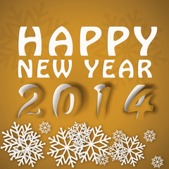 Happy new year winter illustration