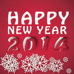 Happy new year winter illustration