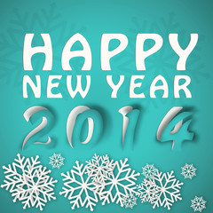 Happy new year winter illustration