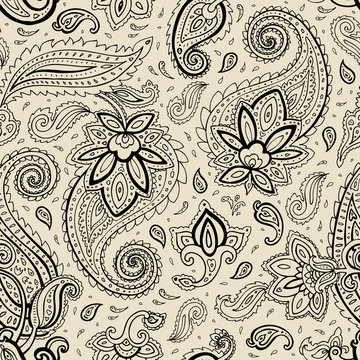 Seamless Paisley background.