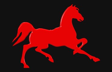 Red horse