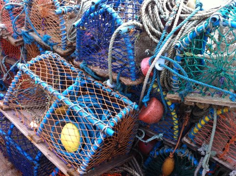 pile of old lobster pots